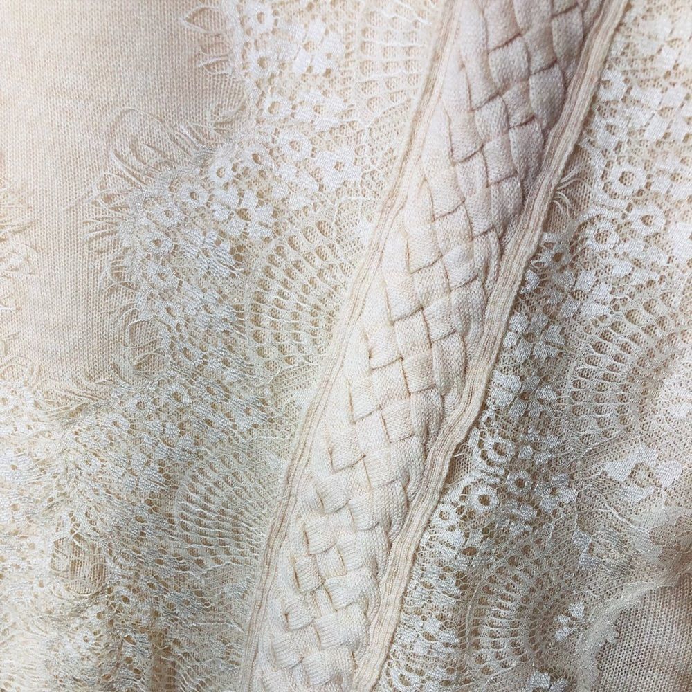 Anthropologie Cream Lace Detail Top - Picture 5 of 7